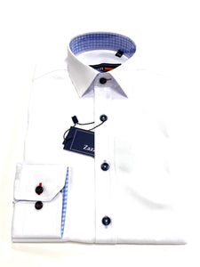 boys white zazzi shirt