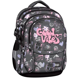 St Right Grey Good Vibes Backpack