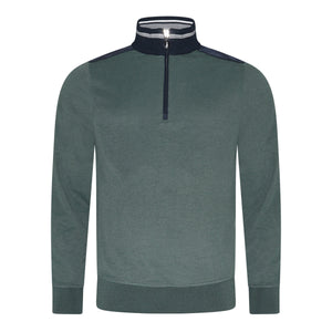 6th sense 1/4 zip gables green sweater