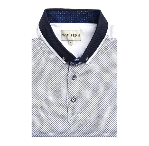 Tom Penn Polo Shirts White/Navy