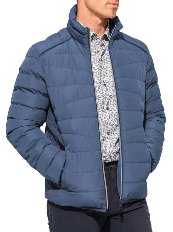 men's white label blue jacket