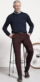 MENS BURGUNDY CHINO