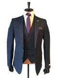phillips menswear navy three piece suit