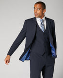 navy blue mans suit