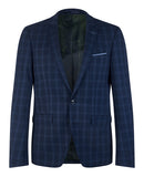 mens navy three piece suit