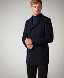 Remus Uomo Wool Overcoat Navy Lohman 78