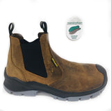 Bicap Full Safety Pull on Boot - Black & Brown