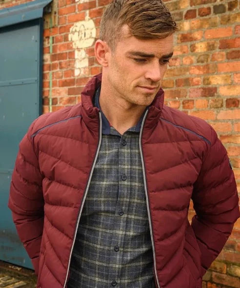 mens jacket burgundy