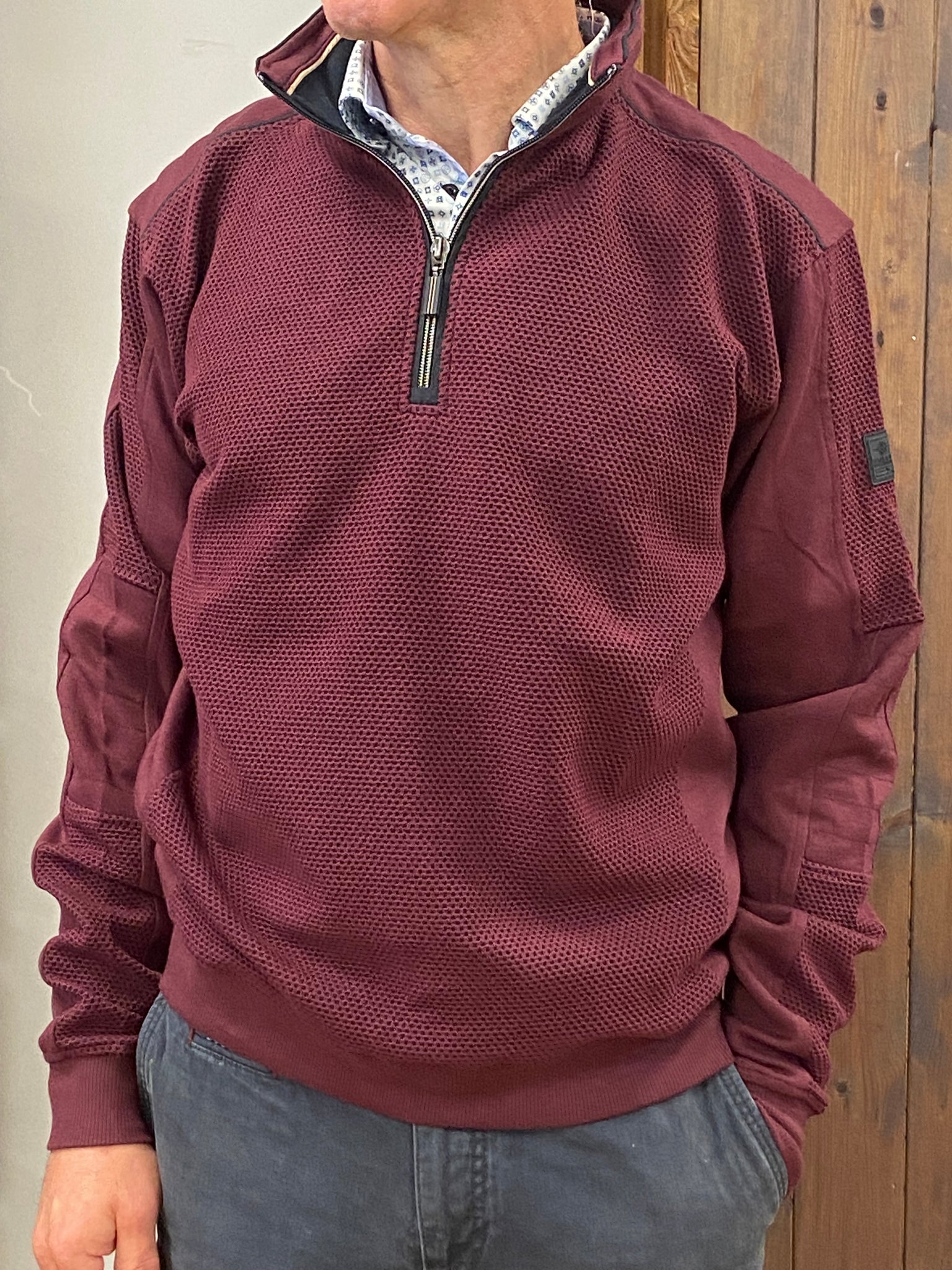 Mens maroon quarter zip deals