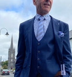 three piece mens navy suit