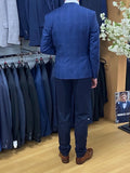 mens tapered navy suit