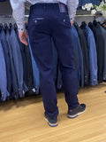 mans navy slacks