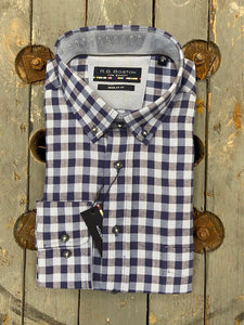 mens check shirt blue