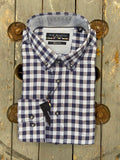 mens shirt blue check