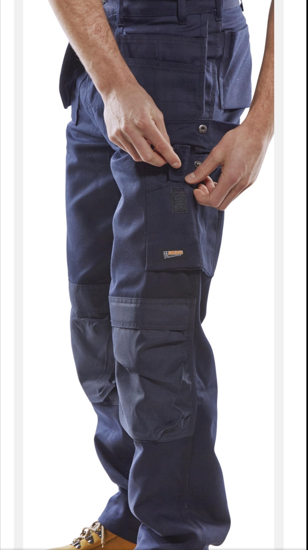 Snickers 6931 FlexiWork, High-Vis Work Trousers Holster Pockets+ CL1 |  Sibbons