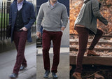 MENS SLACKS BURGUNDY